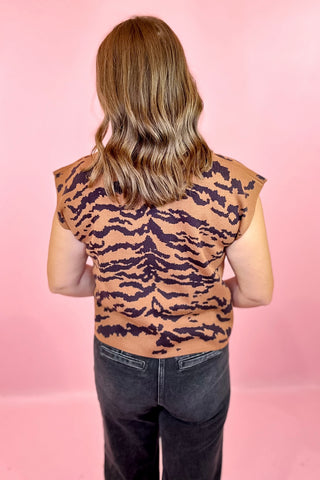 Short Sleeve Sweater Camel