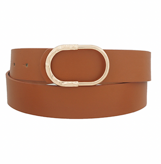 Half Hammered Oval Buckle Belt