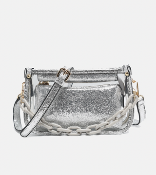 Jessica Clear Crossbody - Silver Glitter