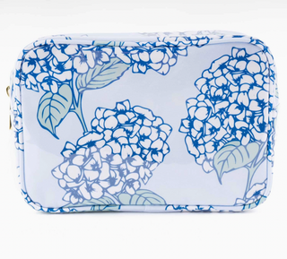 Hydrangea Stem Cosmetic Bag- Blue