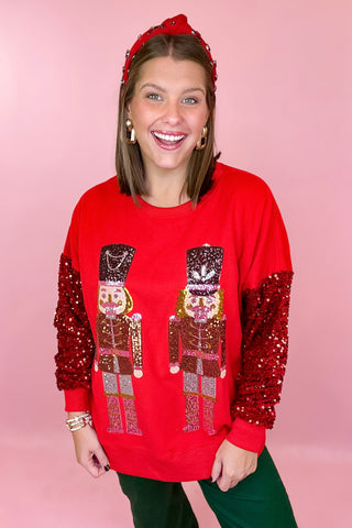 Sequin Nutcracker Oversized Sweatshirt