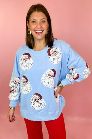 Sequin Santa Oversized Sweatshirt 
