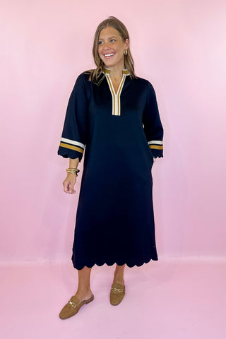 So Glad I Did Scuba Knit Midi Dress Black