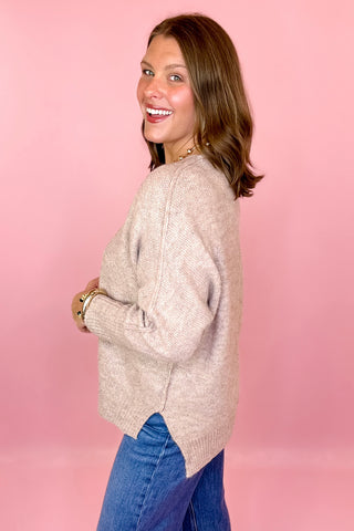 beige oversized sweater