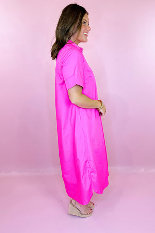 Midi Dress Hot Pink