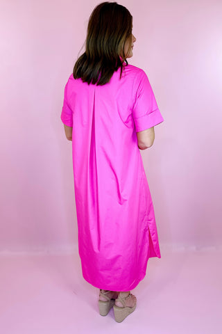 Midi Dress Hot Pink