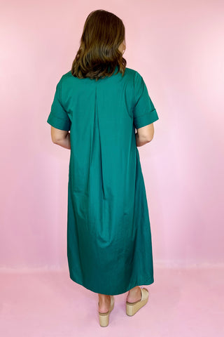 Soft Statement Midi Dress Hunter Green