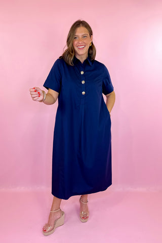 Midi Dress Navy