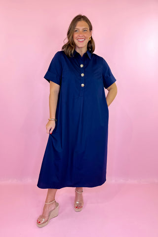 Midi Dress Navy