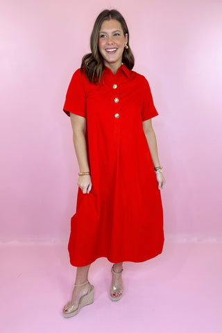Midi Dress Red