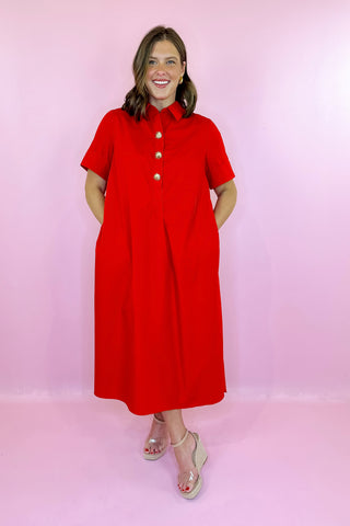 Midi Dress Red