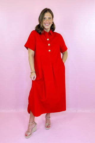 Midi Dress Red