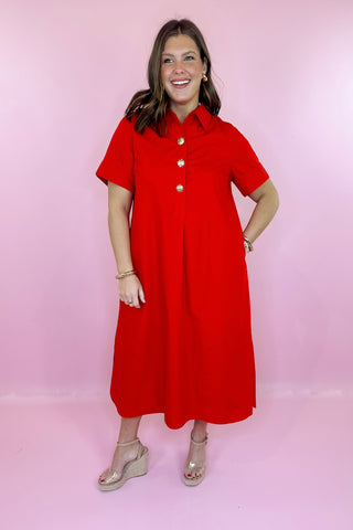 Midi Dress Red