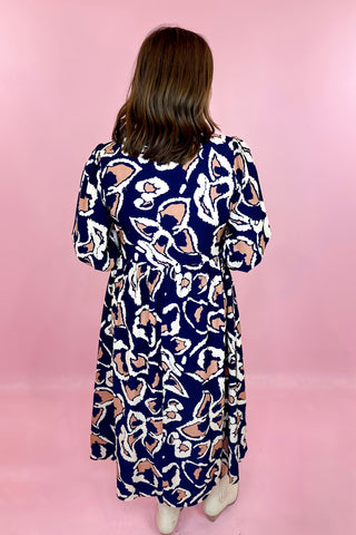 navy floral dress