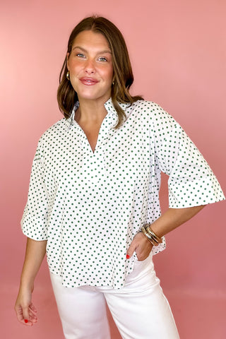 Polka Dot Top Green