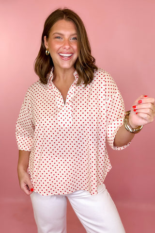 Polka Dot Top Red