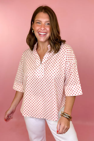 Polka Dot Top Red