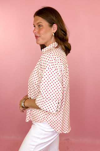 Polka Dot Top Red