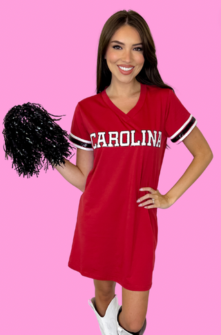 Sparkle City: Carolina Jersey Dress Garnet / 2X