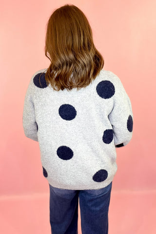 Spotted Out Polka Dot Cardigan Grey