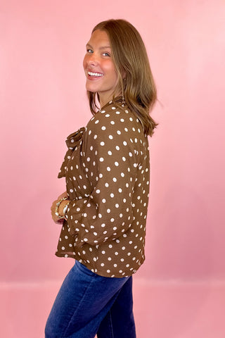Stable Style Polka Dot Top Brown