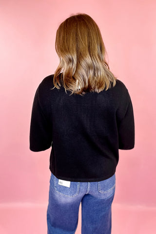 Button Front Cardigan Black