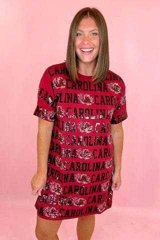 Stewart Simmons USC Sequin Repeat T-shirt Dress