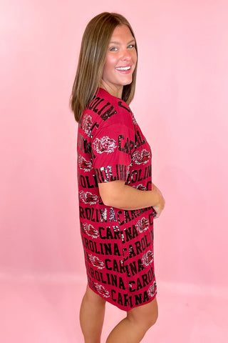 Stewart Simmons USC Sequin Repeat T-shirt Dress