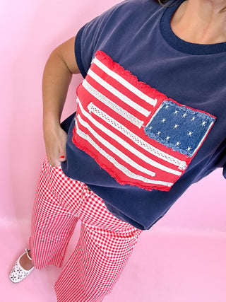 American Flag Top Navy