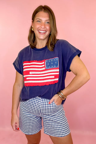 American Flag Top Navy
