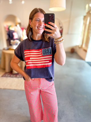 American Flag Top Navy