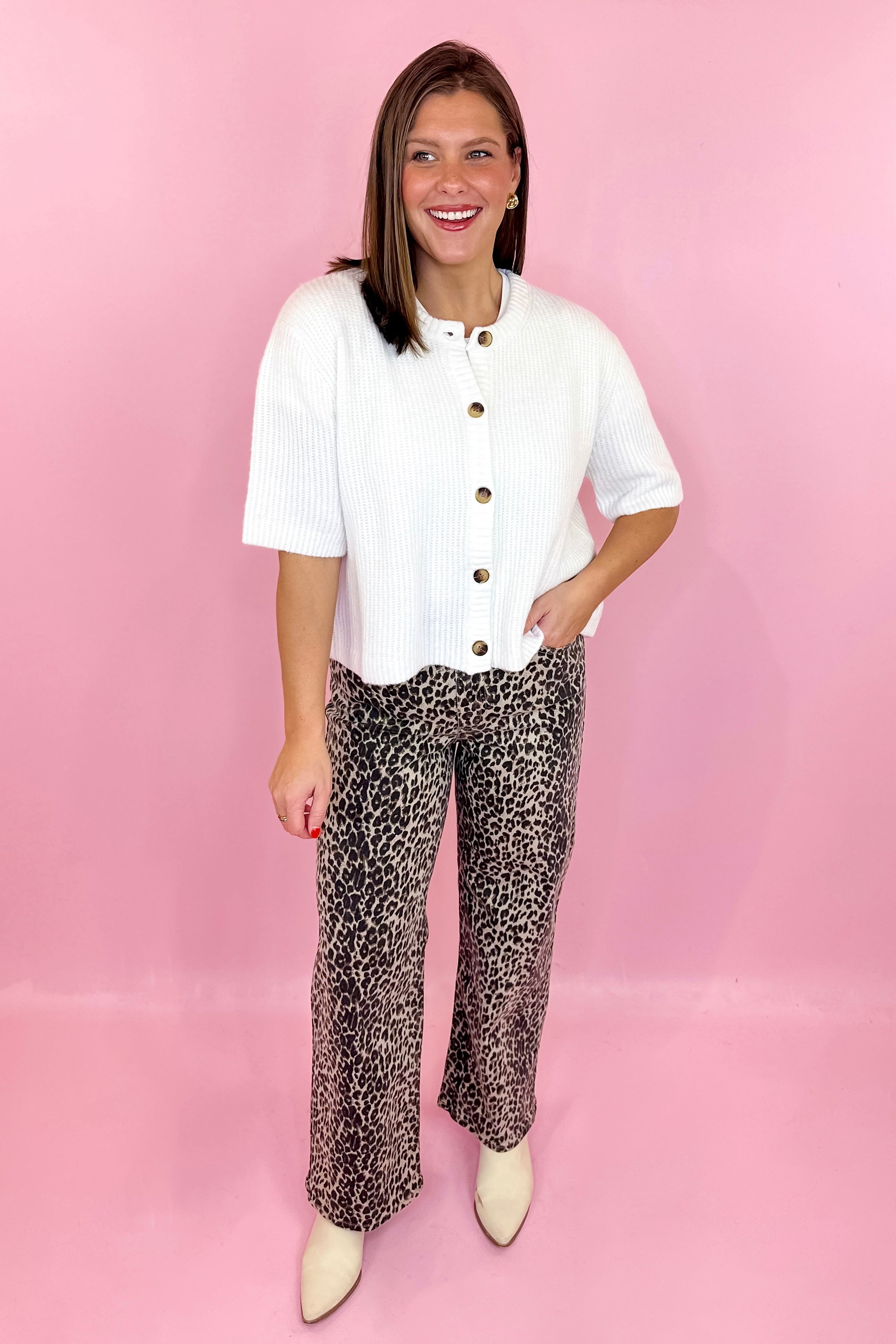 Super Soft Loose Fit Short Sleeve Cardigan