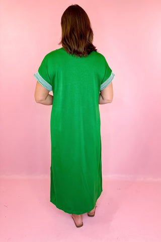 Sweet Selection Scuba Knit Midi Dress Kelly Green