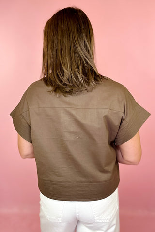 Sweet Simplicity Button Down Top Brown