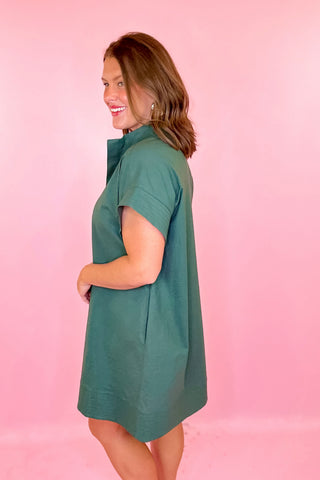  Mini Dress Forest Green