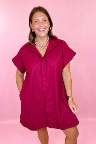 Sweet Simplicity Mini Dress Merlot