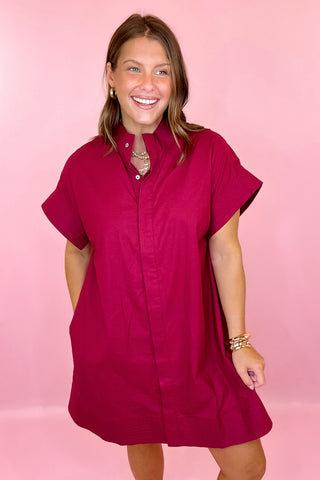 Sweet Simplicity Mini Dress Merlot
