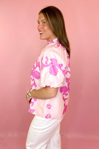 Sweetly Said Floral Top Pink