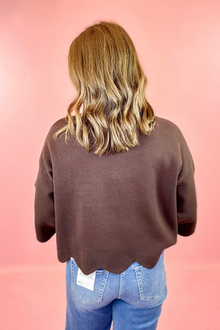 Scallop Sweater Brown