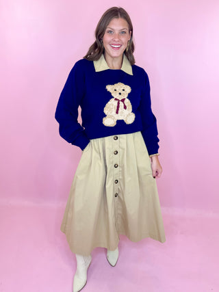 Teddy Bear Sweater Navy