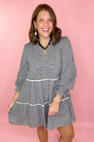black gingham dress