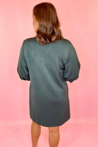 scuba fabric mini dress