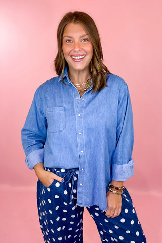Chambray Denim Top Denim