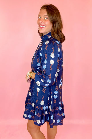 navy floral dress