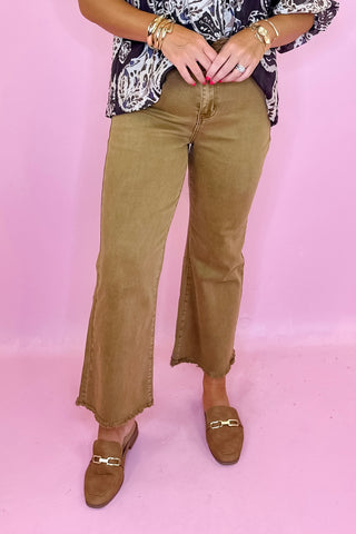 Cropped Bootcut Jean - Deep Camel
