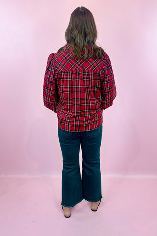 Acid Wash Cropped Bootcut Jean Hunter Green