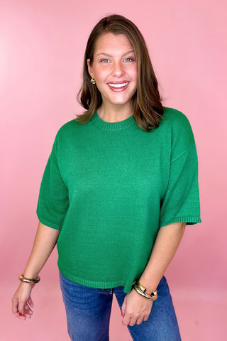 True Classic Short Sleeve Sweater Green