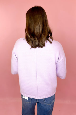 True Classic Short Sleeve Sweater Lilac