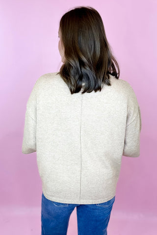 Short Sleeve Sweater Taupe