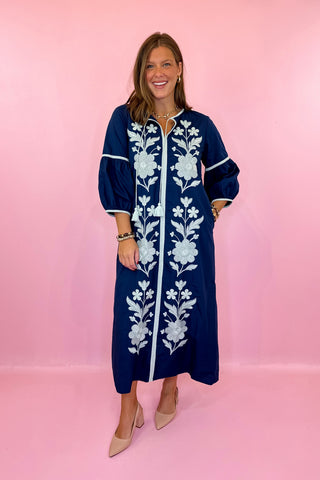 Victoria Dunn Midi Dress Royal Vine